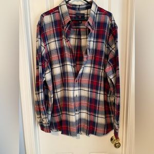 Men’s Saddlebred flannel shirt NWT size XXL. Red/white/blue colors